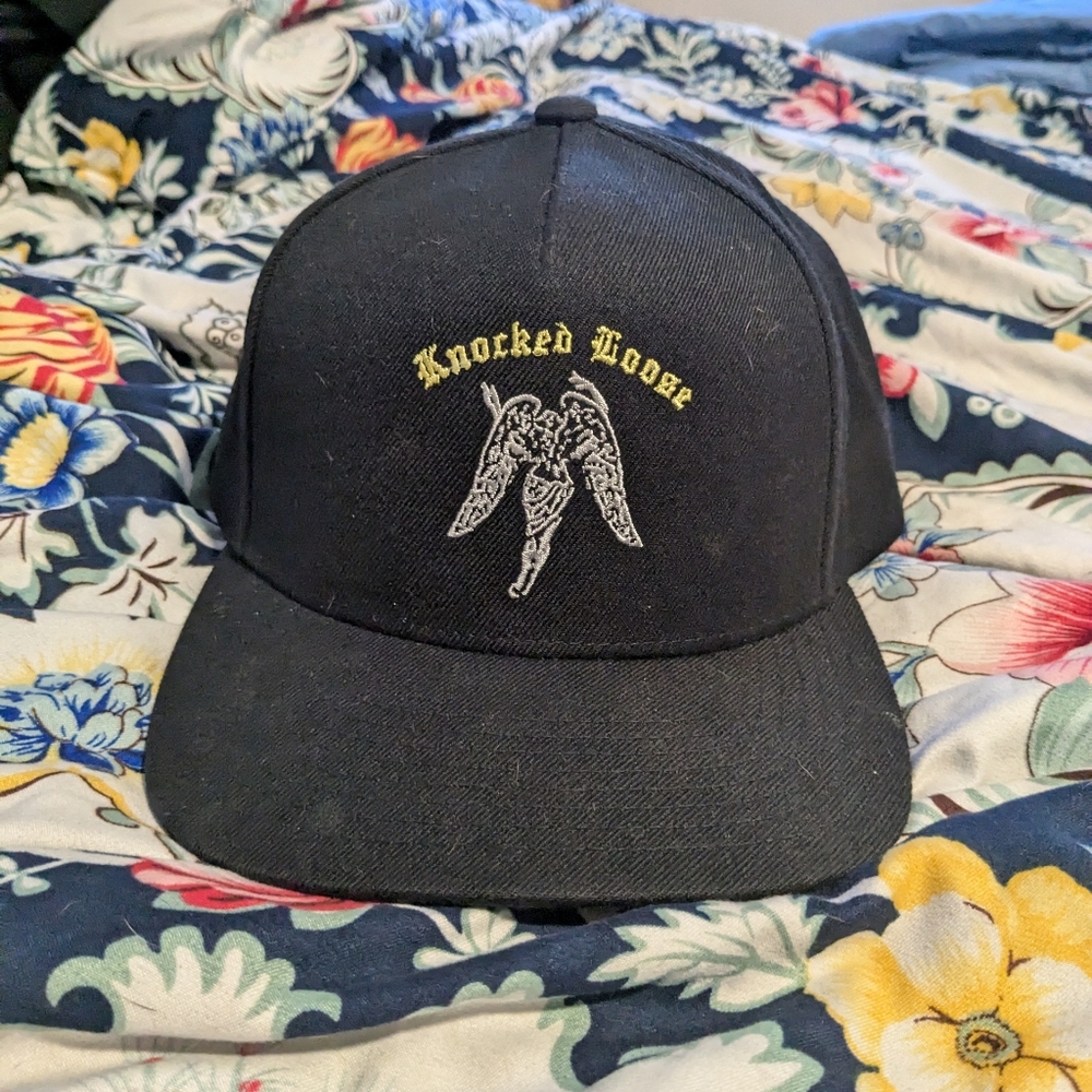 Knocked loose snapback cap